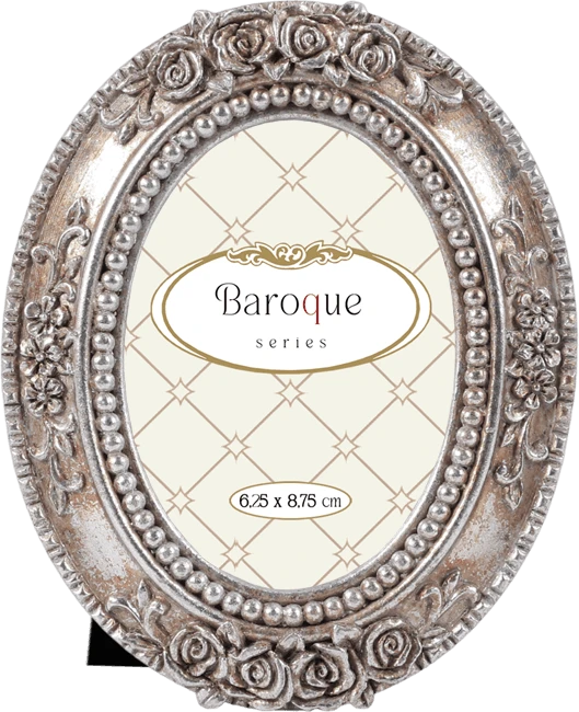 Κορνίζα resin.Σειρά Baroque (απόχρωση παλαιωμένο ασημί) Κωδικός 46121)