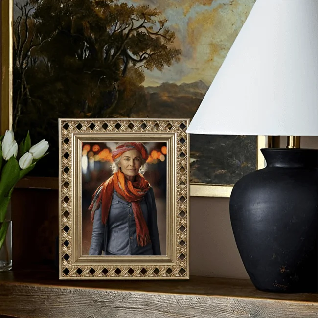 Κορνίζα resin.Σειρά Baroque (απόχρωση παλαιωμένο χρυσό) Κωδικός 41147-41148)
