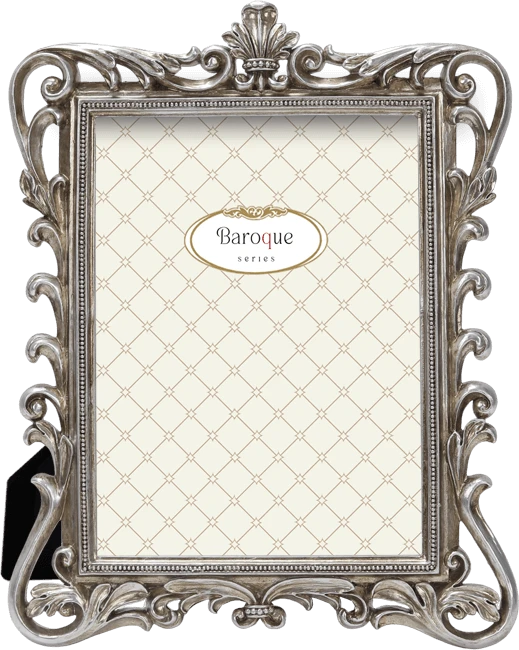 Κορνίζα resin.Σειρά Baroque (απόχρωση παλαιωμένο ασημί) Κωδικός 46217-46218)