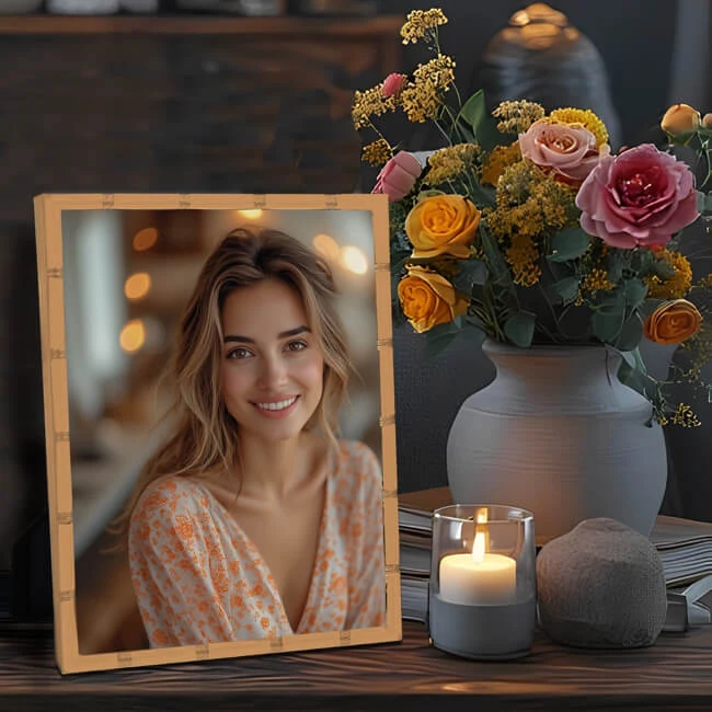 Παρουσίαση μεταλλικής κορνίζας rose gold style 7127-7128